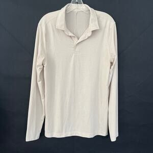 Lululemon men’s performance Hi Low long sleeve polo top